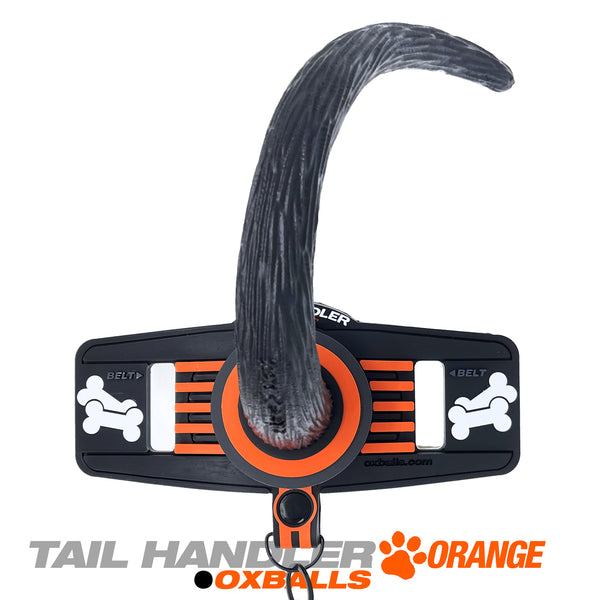 Silicone Belt Show Tail - Tail Handler - Orange