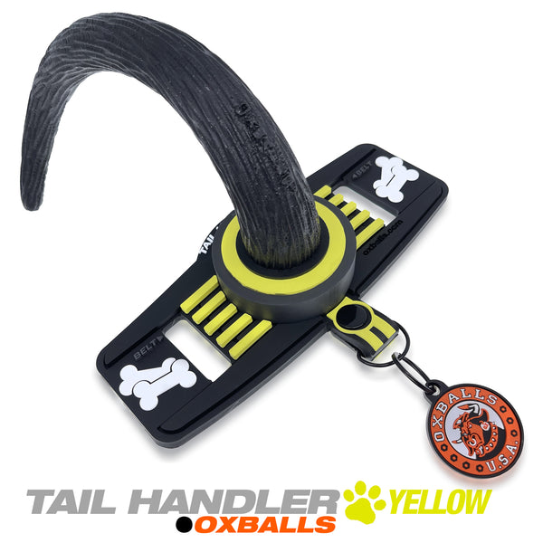 Silicone Belt Show Tail - Tail Handler - Yellow