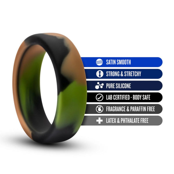 Cock Ring - Silicone - Performance Camouflage - Green Camo