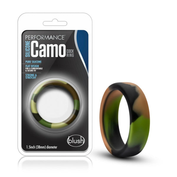 Cock Ring - Silicone - Performance Camouflage - Green Camo
