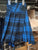 Black/Blue Plaid Pleated Skirt