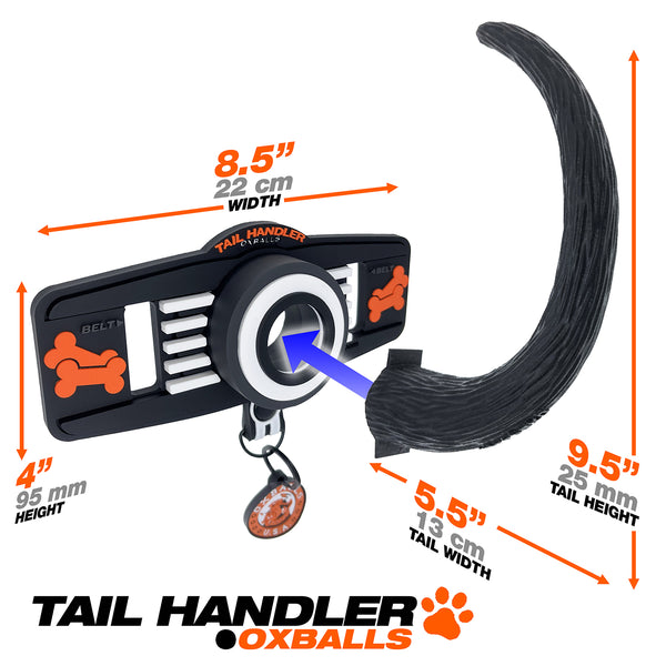 Silicone Belt Show Tail - Tail Handler - Orange