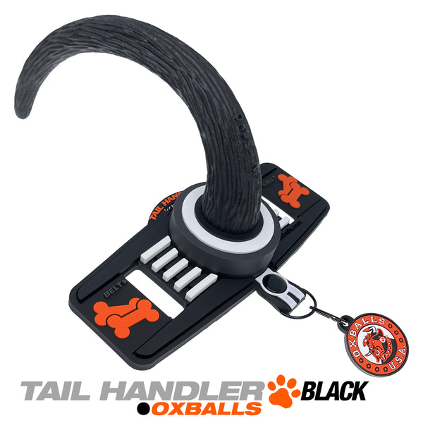 Silicone Belt Show Tail - Tail Handler - Black