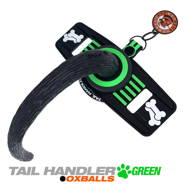 Silicone Belt Show Tail - Tail Handler - Green