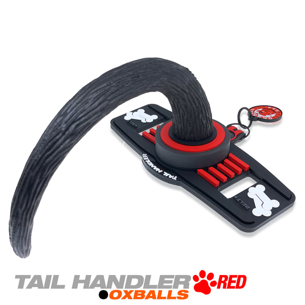 Silicone Belt Show Tail - Tail Handler - Red