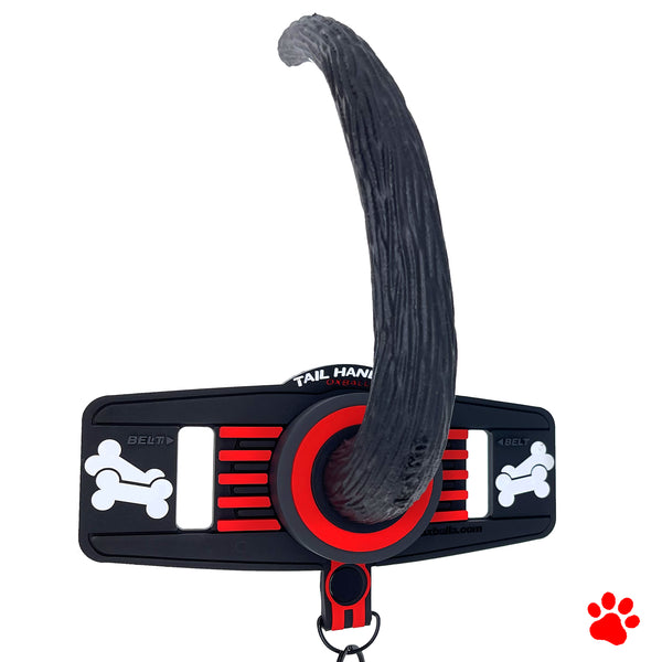 Silicone Belt Show Tail - Tail Handler - Red