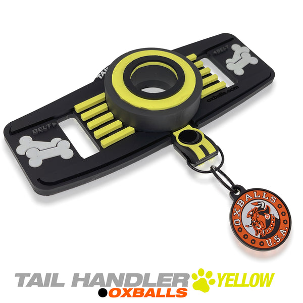 Silicone Belt Show Tail - Tail Handler - Yellow
