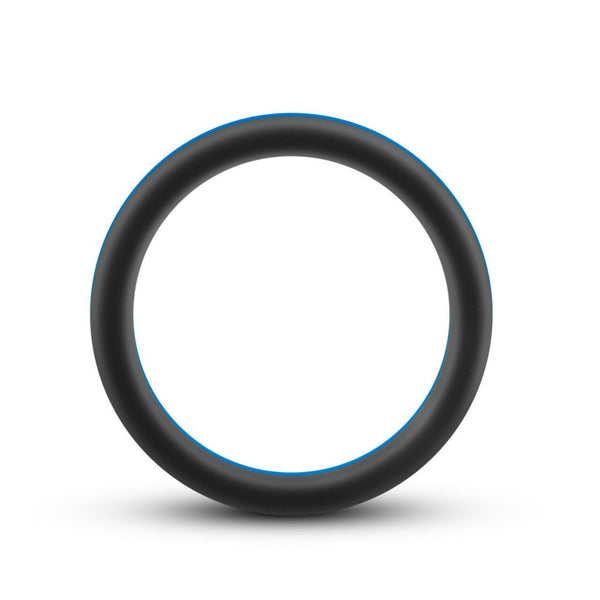 Cock Ring - Silicone - Performance Go Pro - Black/Blue