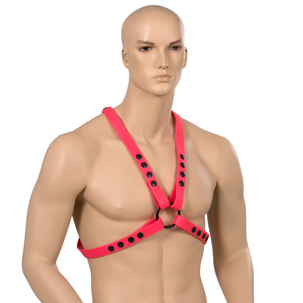 Neon Pink Rubber Harness
