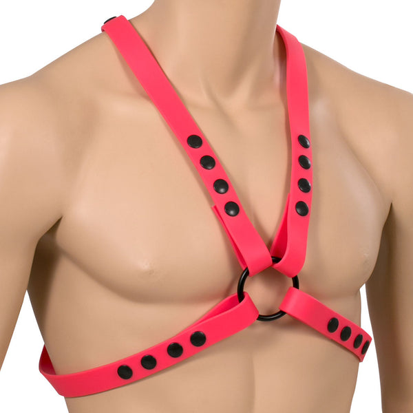 Neon Pink Rubber Harness