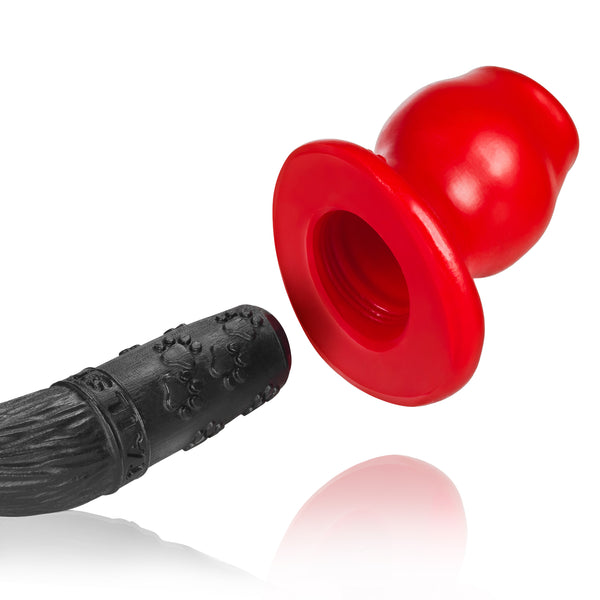Puppy play tunnel butt plug with removable tail